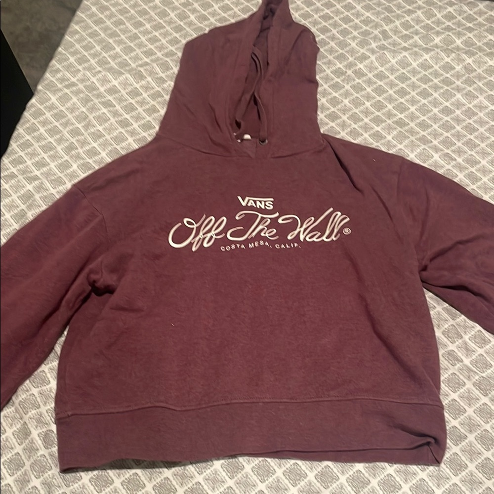 Vans Burgundy Hoodie with Logo